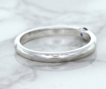 Load image into Gallery viewer, 0.10ct Round Blue Sapphire Ring in 18K White Gold