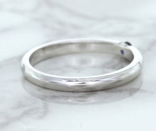 Load image into Gallery viewer, 0.10ct Round Blue Sapphire Ring in 18K White Gold