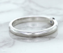 Load image into Gallery viewer, 0.10ct Round Blue Sapphire Ring in 18K White Gold