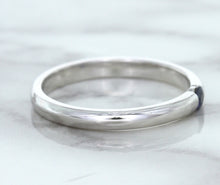 Load image into Gallery viewer, 0.10ct Round Blue Sapphire Ring in 18K White Gold