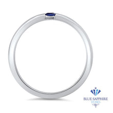 Load image into Gallery viewer, 0.10ct Round Blue Sapphire Ring in 18K White Gold