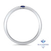 0.10ct Round Blue Sapphire Ring in 18K White Gold