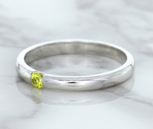 Load image into Gallery viewer, 0.10ct Round Yellow Sapphire Ring in 18K White Gold