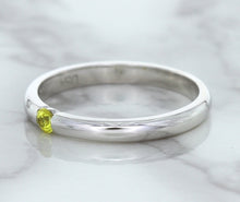 Load image into Gallery viewer, 0.10ct Round Yellow Sapphire Ring in 18K White Gold