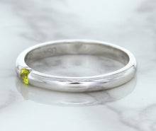 Load image into Gallery viewer, 0.10ct Round Yellow Sapphire Ring in 18K White Gold