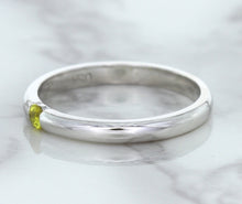 Load image into Gallery viewer, 0.10ct Round Yellow Sapphire Ring in 18K White Gold