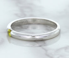 Load image into Gallery viewer, 0.10ct Round Yellow Sapphire Ring in 18K White Gold