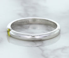 Load image into Gallery viewer, 0.10ct Round Yellow Sapphire Ring in 18K White Gold