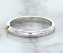 Load image into Gallery viewer, 0.10ct Round Yellow Sapphire Ring in 18K White Gold