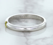 Load image into Gallery viewer, 0.10ct Round Yellow Sapphire Ring in 18K White Gold