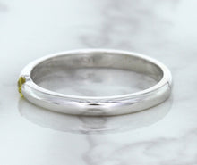 Load image into Gallery viewer, 0.10ct Round Yellow Sapphire Ring in 18K White Gold