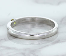 Load image into Gallery viewer, 0.10ct Round Yellow Sapphire Ring in 18K White Gold