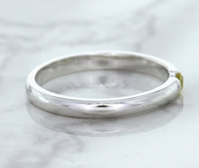 Load image into Gallery viewer, 0.10ct Round Yellow Sapphire Ring in 18K White Gold