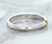 Load image into Gallery viewer, 0.10ct Round Yellow Sapphire Ring in 18K White Gold