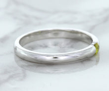 Load image into Gallery viewer, 0.10ct Round Yellow Sapphire Ring in 18K White Gold