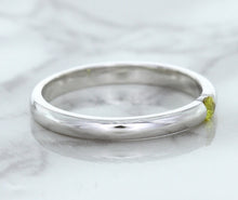 Load image into Gallery viewer, 0.10ct Round Yellow Sapphire Ring in 18K White Gold