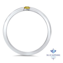Load image into Gallery viewer, 0.10ct Round Yellow Sapphire Ring in 18K White Gold