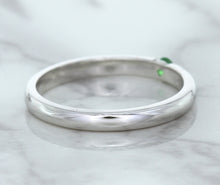 Load image into Gallery viewer, 0.10ct Round Tsavorite Ring in 18K White Gold
