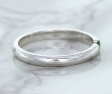 Load image into Gallery viewer, 0.10ct Round Tsavorite Ring in 18K White Gold