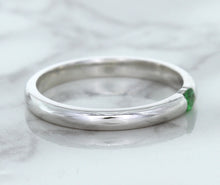 Load image into Gallery viewer, 0.10ct Round Tsavorite Ring in 18K White Gold