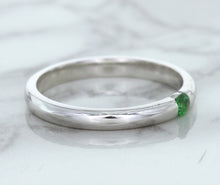 Load image into Gallery viewer, 0.10ct Round Tsavorite Ring in 18K White Gold