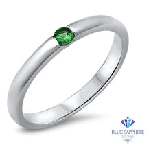 Load image into Gallery viewer, 0.10ct Round Tsavorite Ring in 18K White Gold