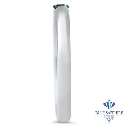 0.10ct Round Tsavorite Ring in 18K White Gold