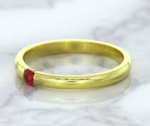 Load image into Gallery viewer, 0.10ct Round Ruby Ring in 18K Yellow Gold