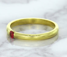 Load image into Gallery viewer, 0.10ct Round Ruby Ring in 18K Yellow Gold