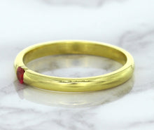Load image into Gallery viewer, 0.10ct Round Ruby Ring in 18K Yellow Gold