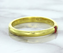 Load image into Gallery viewer, 0.10ct Round Ruby Ring in 18K Yellow Gold