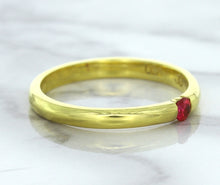 Load image into Gallery viewer, 0.10ct Round Ruby Ring in 18K Yellow Gold