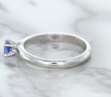 Load image into Gallery viewer, 0.28ct Round Blue Sapphire Ring in 14K White Gold