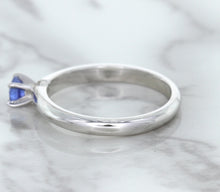 Load image into Gallery viewer, 0.28ct Round Blue Sapphire Ring in 14K White Gold