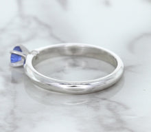 Load image into Gallery viewer, 0.28ct Round Blue Sapphire Ring in 14K White Gold