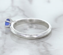 Load image into Gallery viewer, 0.28ct Round Blue Sapphire Ring in 14K White Gold