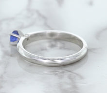 Load image into Gallery viewer, 0.28ct Round Blue Sapphire Ring in 14K White Gold