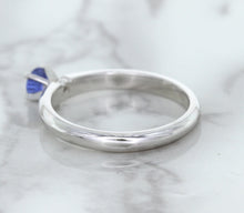 Load image into Gallery viewer, 0.28ct Round Blue Sapphire Ring in 14K White Gold