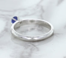Load image into Gallery viewer, 0.28ct Round Blue Sapphire Ring in 14K White Gold