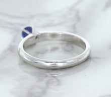 Load image into Gallery viewer, 0.28ct Round Blue Sapphire Ring in 14K White Gold