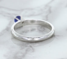 Load image into Gallery viewer, 0.28ct Round Blue Sapphire Ring in 14K White Gold