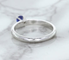 Load image into Gallery viewer, 0.28ct Round Blue Sapphire Ring in 14K White Gold