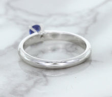 Load image into Gallery viewer, 0.28ct Round Blue Sapphire Ring in 14K White Gold