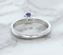 Load image into Gallery viewer, 0.28ct Round Blue Sapphire Ring in 14K White Gold