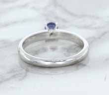 Load image into Gallery viewer, 0.28ct Round Blue Sapphire Ring in 14K White Gold