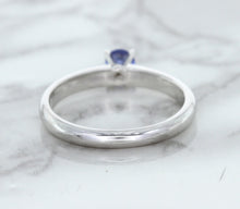 Load image into Gallery viewer, 0.28ct Round Blue Sapphire Ring in 14K White Gold