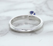 Load image into Gallery viewer, 0.28ct Round Blue Sapphire Ring in 14K White Gold