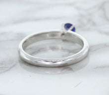Load image into Gallery viewer, 0.28ct Round Blue Sapphire Ring in 14K White Gold