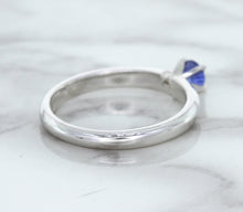 Load image into Gallery viewer, 0.28ct Round Blue Sapphire Ring in 14K White Gold
