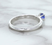 Load image into Gallery viewer, 0.28ct Round Blue Sapphire Ring in 14K White Gold